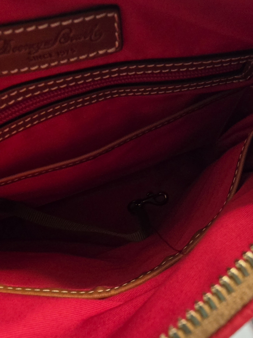 Dooney & Bourke Red Pebble Leather Crossbody Bag - Picture 4 of 8